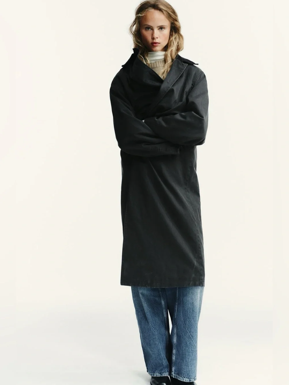 Zara long trench